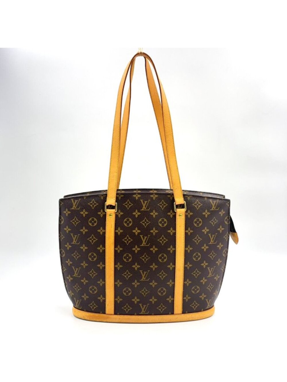 Louis Vuitton Babylon Monogram Leather Brown Light Tote Bag Gold